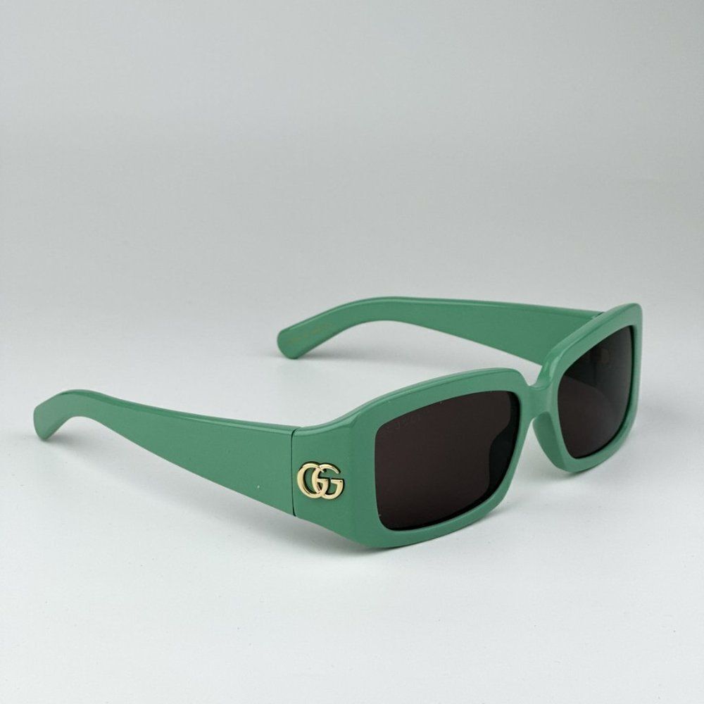 NEW Gucci GG1403S 004 Sage Green Gray Unisex Rectangle Sunglasses GG 1403S - Picture 7 of 11